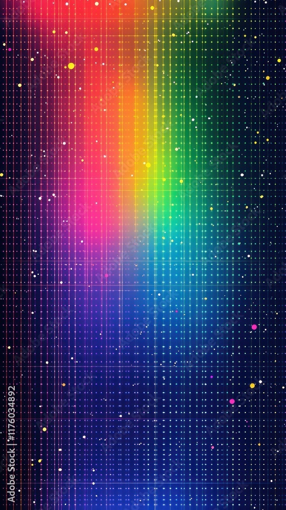 Poster abstract colorful gradient background with bright neon hues and dynamic lines creating a vibrant vis