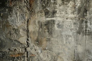 Fototapeta premium Photo of Old grey concrete bunker wall. Background texture for backdrops or mapping