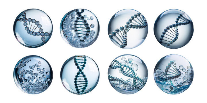 Colorful Abstract Molecular Structures in Clear Spheres and Bubbles