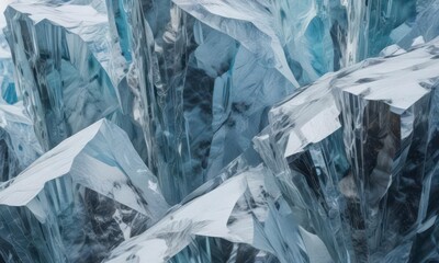 Obraz premium Glacial ice texture background with geometric patterns , geometry, crystal