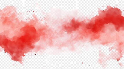 Sophisticated Red and Dark Purple Watercolor Art