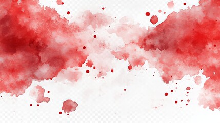 Sophisticated Red and Dark Purple Watercolor Art