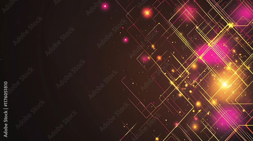 Poster abstract glowing lines network design background