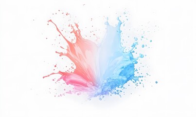 Fototapeta premium Abstract splash of paint in vivid colors isolated Image clean simple background,generation AI