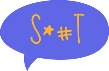 Fototapeta premium Angry Word Speech Bubble