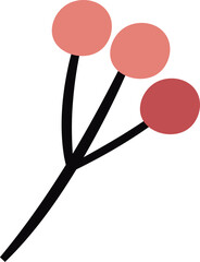 Hand Drawn Berries Branch