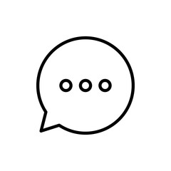 Chat icon vector. speech bubble sign and symbol. comment icon. message