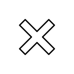 Close icon vector. Delete sign and symbol. cross sign