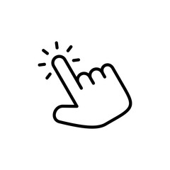 Hand click icon vector. pointer sign and symbol. hand cursor icon