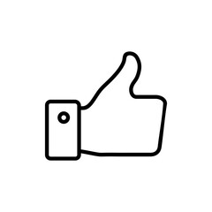 Obraz premium Like icon vector. Thumbs up sign and symbol. Hand like