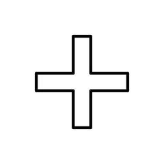 Plus icon vector. Add plus sign and symbol
