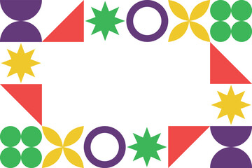 Abstract background with bright modern geometric shapes. Vector illustration.	