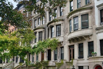 Fototapeta premium Elegant old New York brownstone townhouses