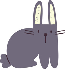 Hand Drawn Sitting Rabbit