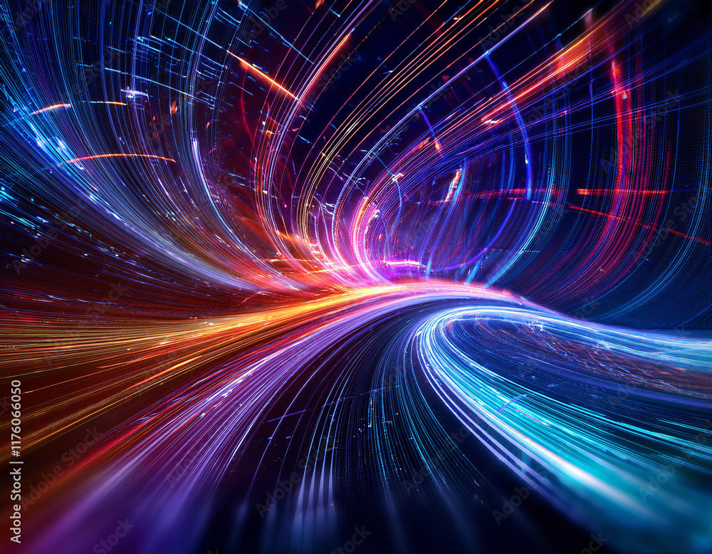 Poster dynamic data stream background