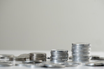 Coin collection for savings background