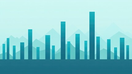 Obraz premium A basic histogram graph with shaded bars in sequential patterns.