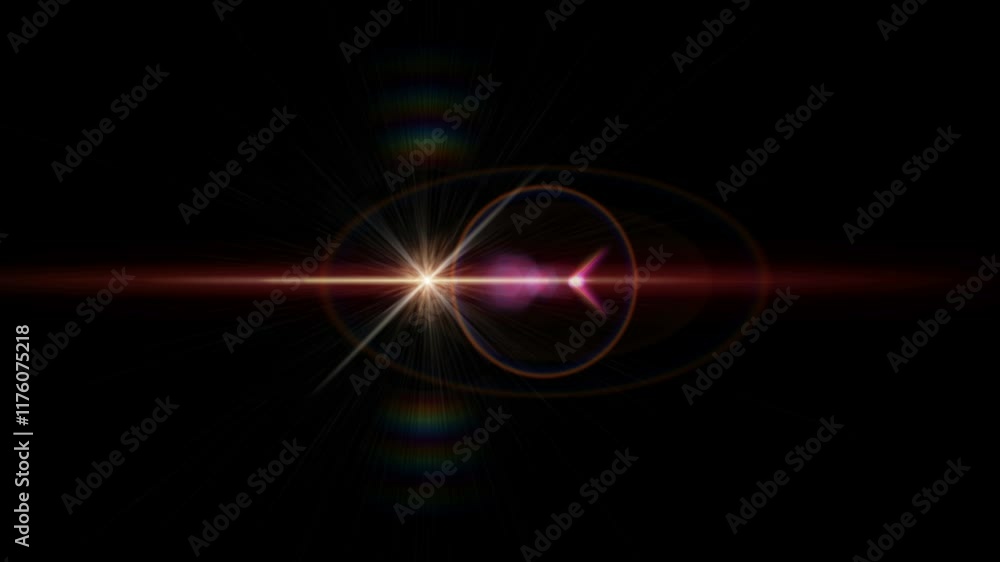 Poster futuristic video animation with light flare background design in slow motion, 4096x2304 loop 4k