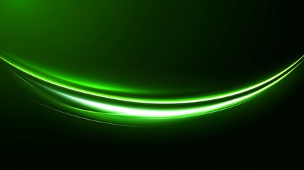 Abstract Green Glowing Light Curves Design