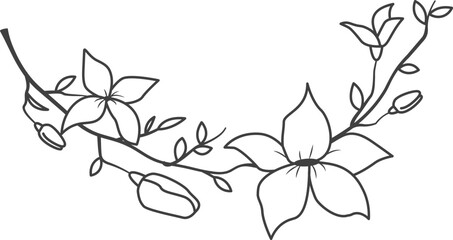 Lined Flowers Branch