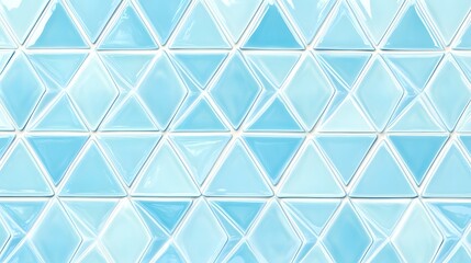 Tessellated Pattern of Light Blue Triangular Tiles