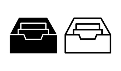 Archive folders icon logo design. Document vector icon. Archive storage icon.