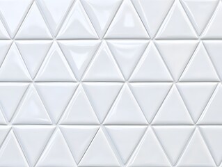 Obraz premium White Glossy Triangular Tile Pattern