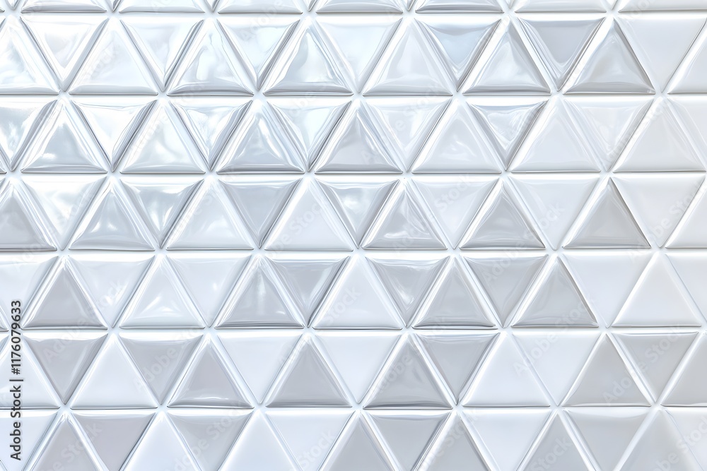 Poster repeating pattern of glossy triangular tiles