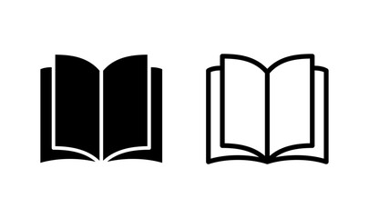 Book icon logo design. open book sign and symbol. ebook icon