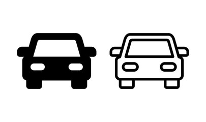 Car icon logo design. car sign and symbol. small sedan