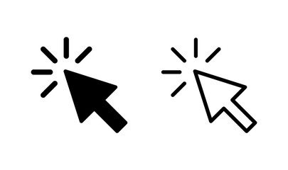 Click icon logo design. pointer arrow sign and symbol. cursor icon