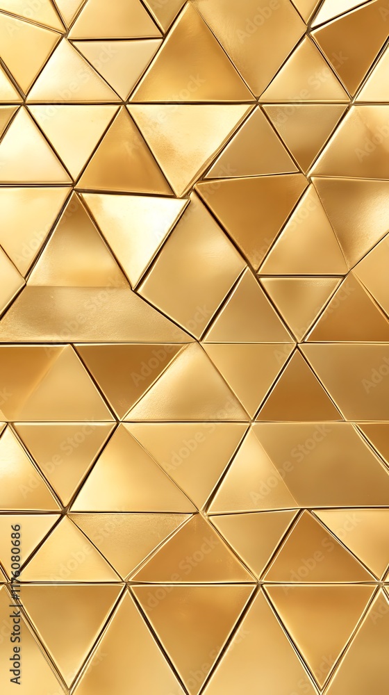 Poster gold triangular geometric pattern