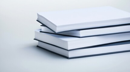 A stack of blank books ready for writing or printing.