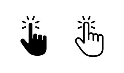 Fototapeta premium Hand cursor icon logo design. cursor sign and symbol. hand cursor icon clik