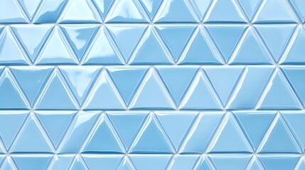 Light Blue Glossy Triangular Tile Pattern