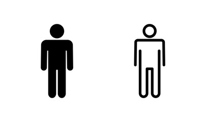 Man icon logo design. male sign and symbol. human symbol