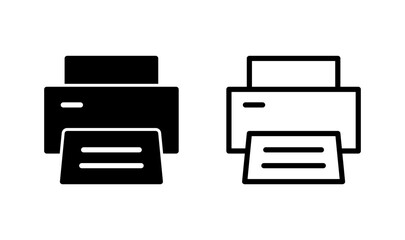 Print icon logo design. printer sign and symbol