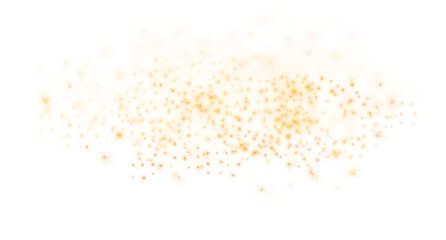 creative gold glitter spray element isolated on transparent background