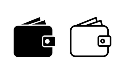 Wallet icon logo design. wallet sign and symbol