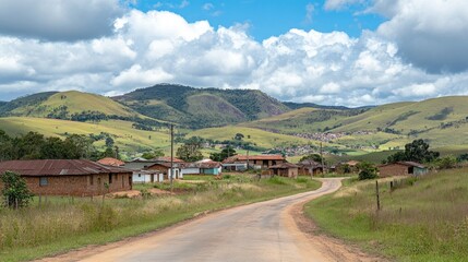 A peaceful rural village in the countryside of Rio Grande do Sul 