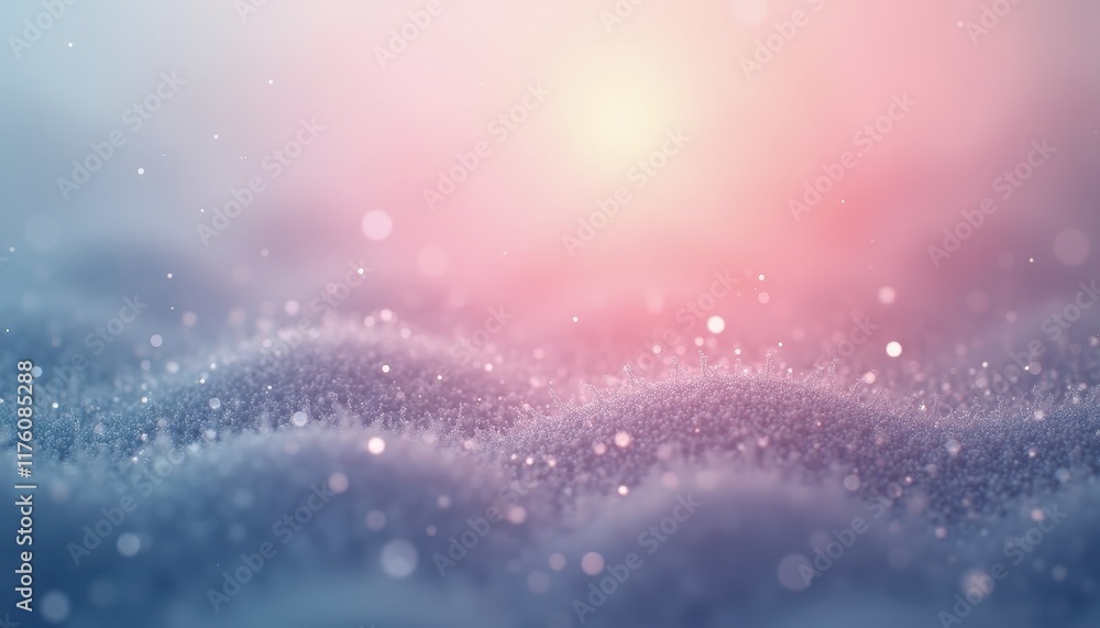 Poster a soft, blurred background with a gradient of pastel colors and sparkles, creating a dreamy and ethe