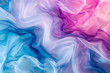 Obraz premium Abstract Draped Fabric in Blue, Purple, and Pink