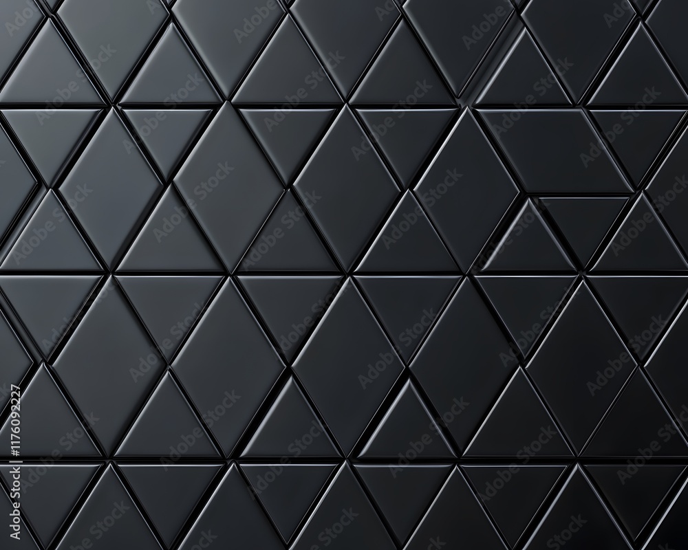 Poster black glossy triangle pattern texture
