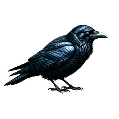 Obraz premium Raven isolated on transparent background