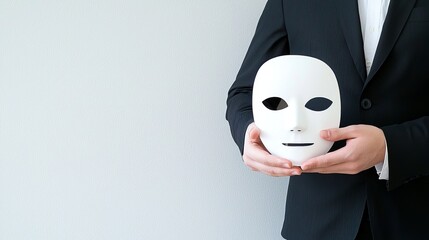 Deceptive business practices corporate office photo white background close-up integrity betrayal