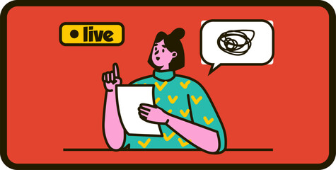 Smartphone Screen With Online Show Podcast