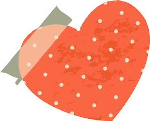 Dotted Grunge Heart With Sticker