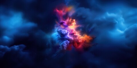 Fototapeta premium colourfull clouds of dust