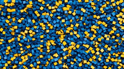 Blue and Yellow Cubes Texture Abstract