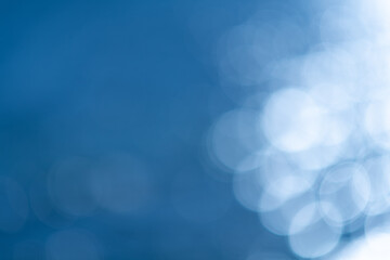 青い背景の玉ボケ